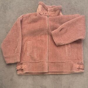 Cozy Pink Teddy/Sherpa Moto Jacket NWOT